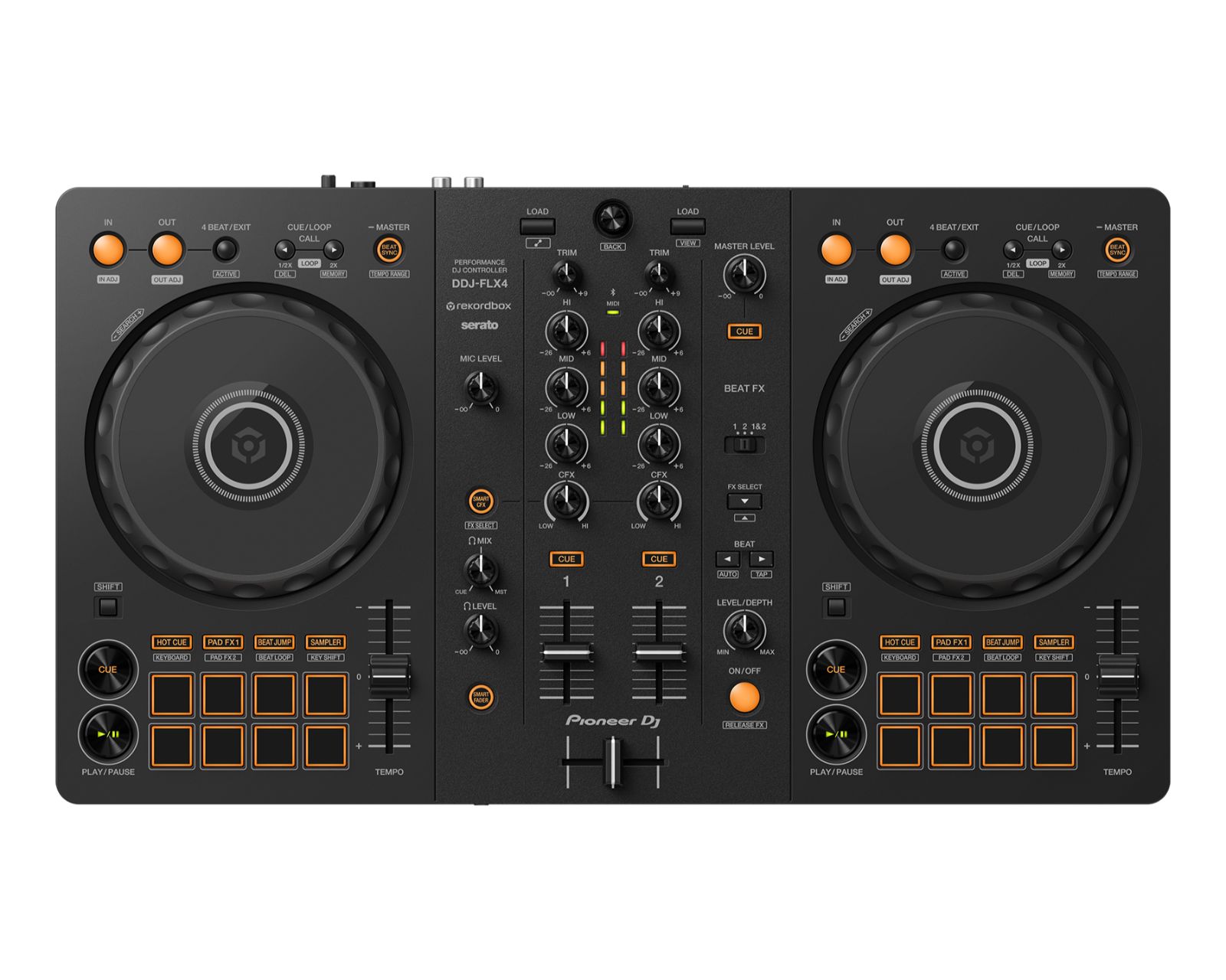 Controlador Pioneer Ddj-flx4 111.6mm2 Canales Serato Usb