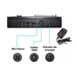 Foto 3 | Controlador 192canales 6secuencias Audioritmico Negro Botones Blancos