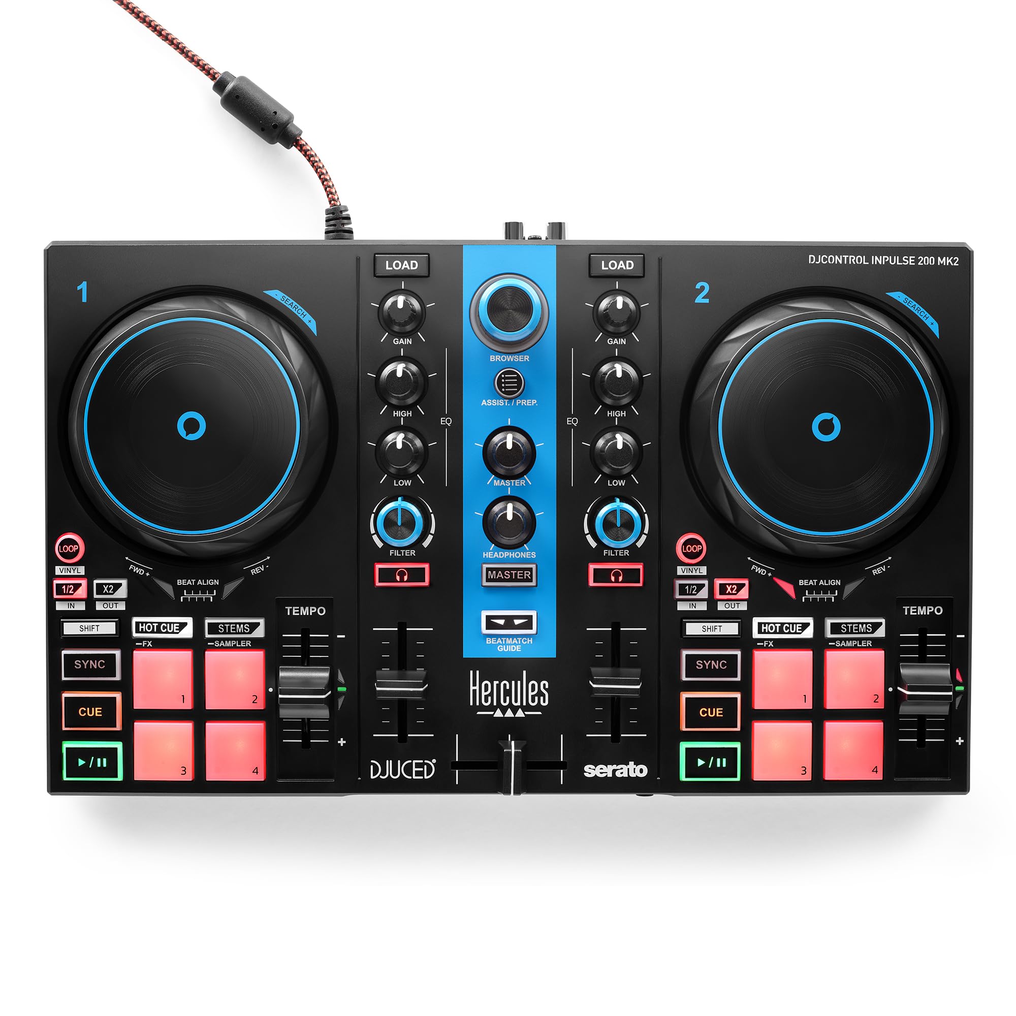 Foto 2 pulgar | Controlador De Dj Hercules Djcontrol Inpulse 200 Mk2 Arctic Blue - Venta Internacional.