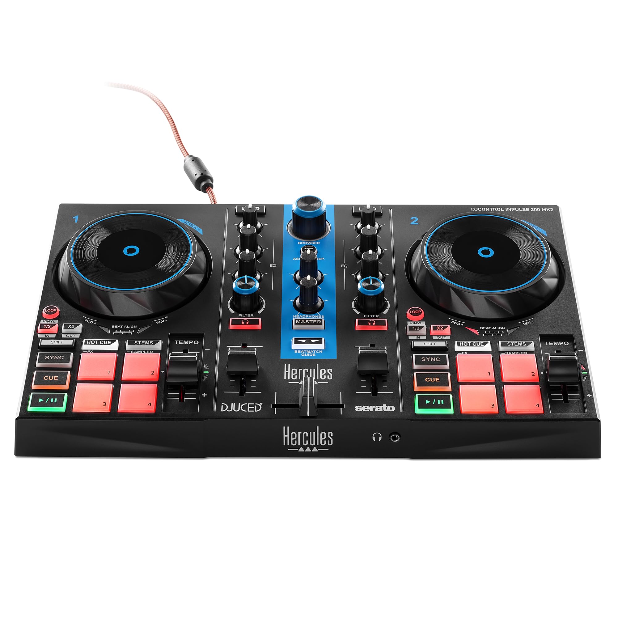 Foto 5 pulgar | Controlador De Dj Hercules Djcontrol Inpulse 200 Mk2 Arctic Blue - Venta Internacional.