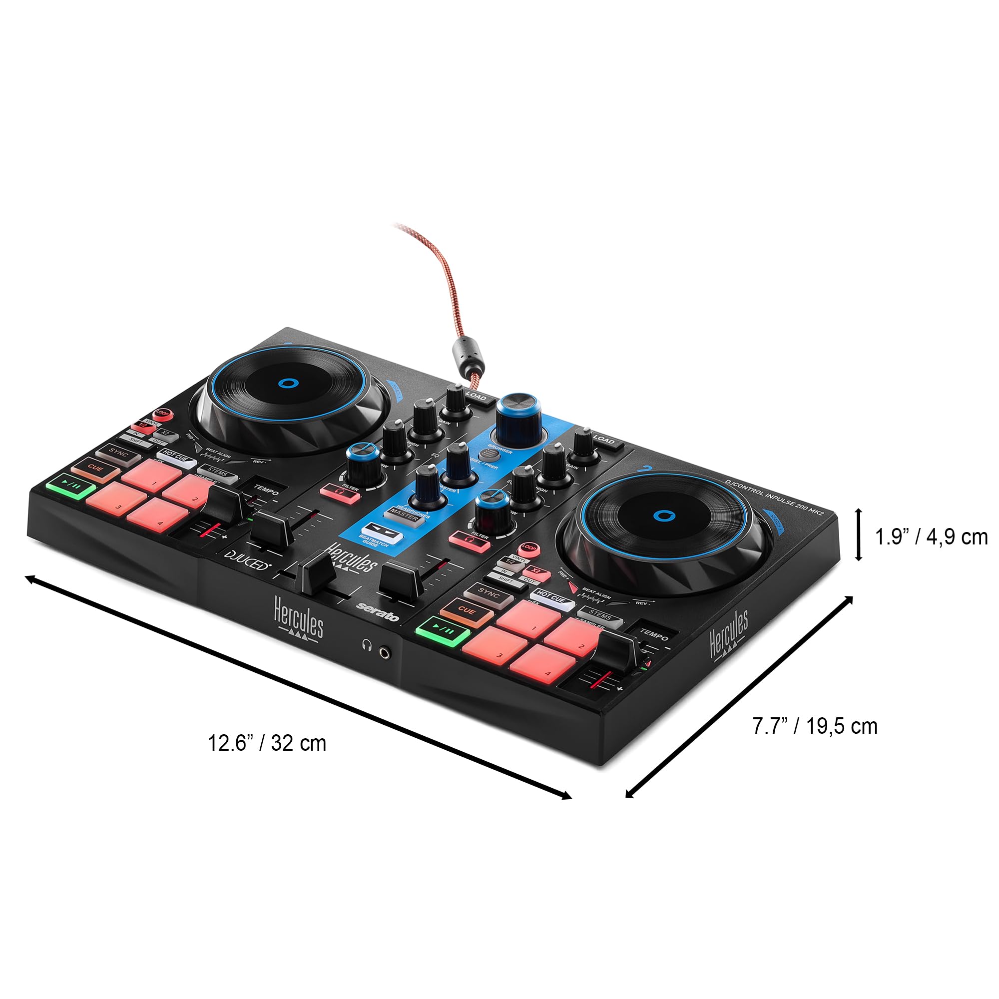 Foto 7 pulgar | Controlador De Dj Hercules Djcontrol Inpulse 200 Mk2 Arctic Blue - Venta Internacional.