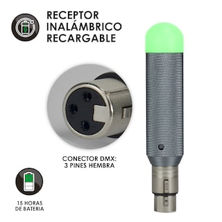 Foto 5 | Antena Receptora Inalámbrica Dmx512 Recargable By Steelpro Color Gris