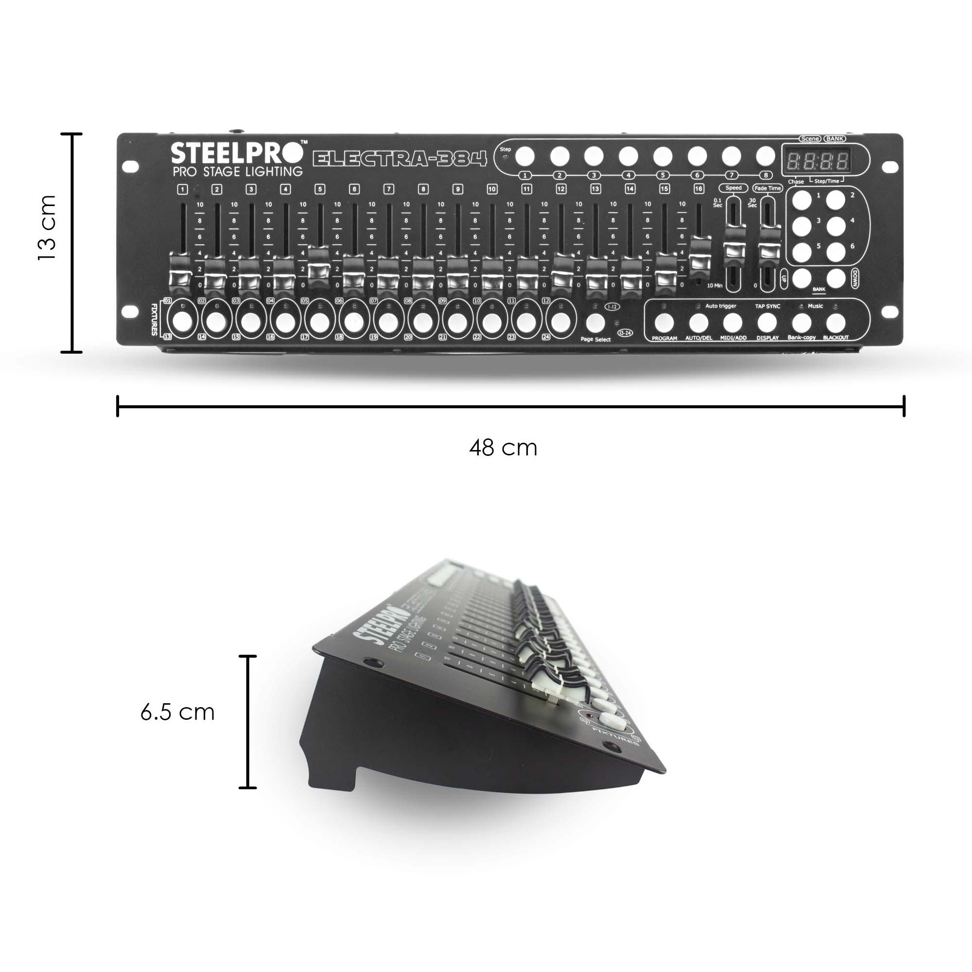 Foto 4 pulgar | Controlador Dj Dmx 384 Canales Electra 384 By Steelpro Color Negro Mod: Electra-384