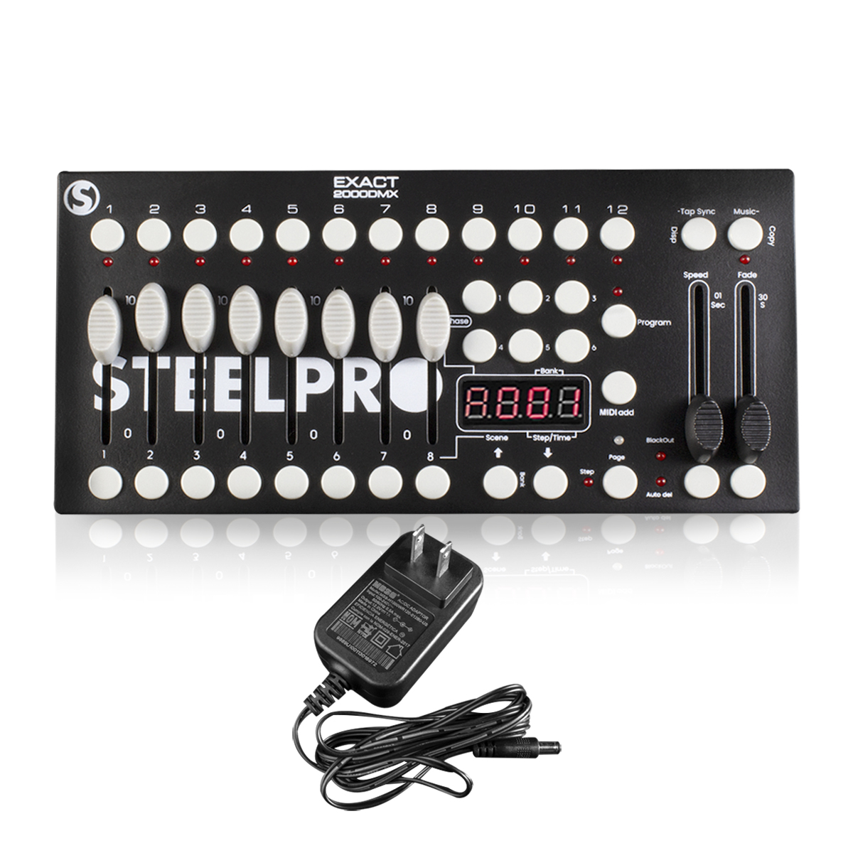 Foto 7 pulgar | Controlador Dmx512 Steelpro Mod:  Exact2000dmx 240escenas 192canal Color Negro