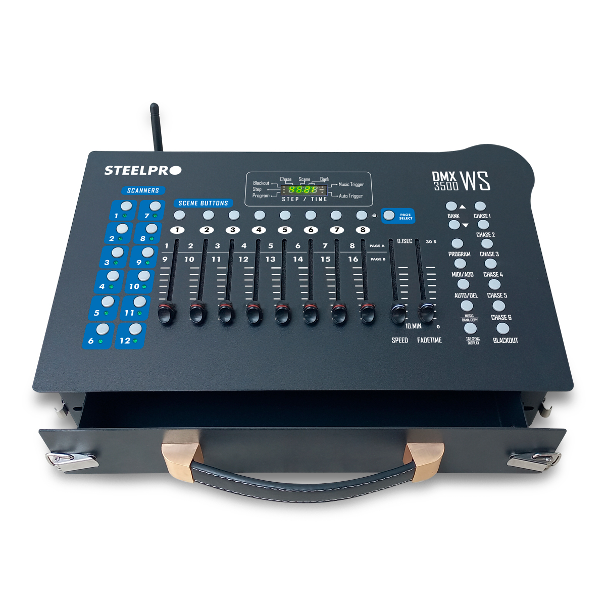 Foto 1 | Dmx Controlador Inalámbrico Portátil 192 Canales By Steelpro Color Negro Mod: Dmx 3500 Ws