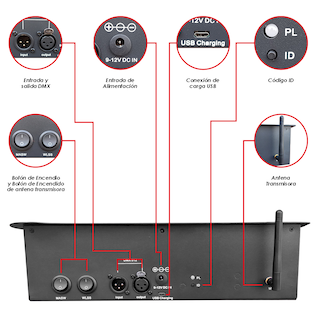 Foto 5 | Dmx Controlador Inalámbrico Portátil 192 Canales By Steelpro Color Negro Mod: Dmx 3500 Ws