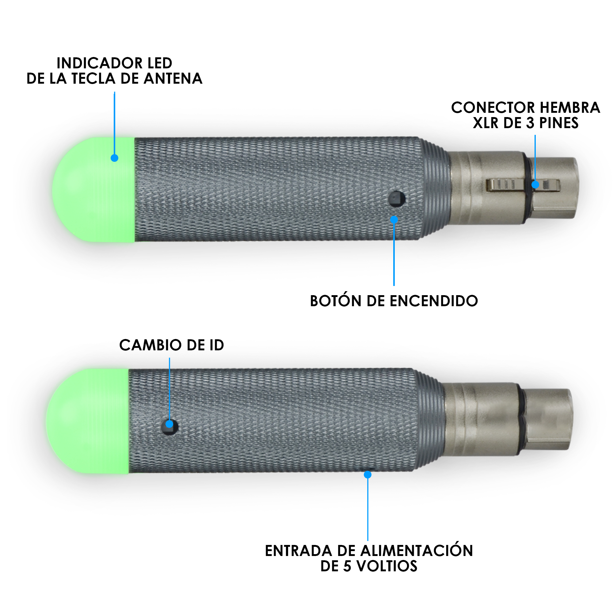 Foto 5 | Antenas Inalámbricas Batería Recargable Mod: 5w-dmx Steelpro