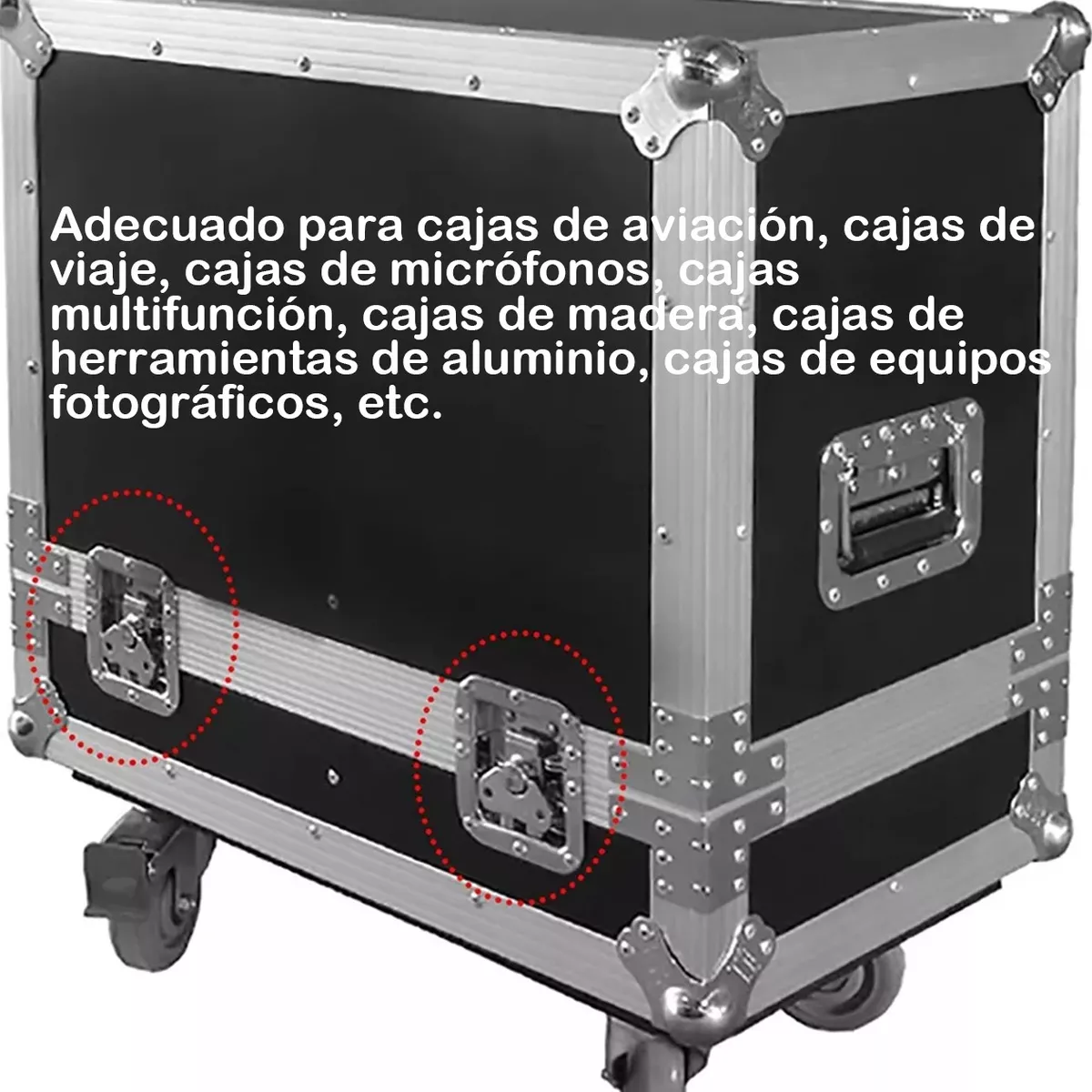 Foto 4 pulgar | Juego de 8 broches cromados para Flight Case Eo Safe Imports Plateado