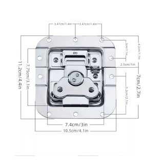 Foto 3 | 4 Piezas Broches Mediano Cromado Para Fabricar Flight Case Eo Safe Imports Esi-16129-1 Plata