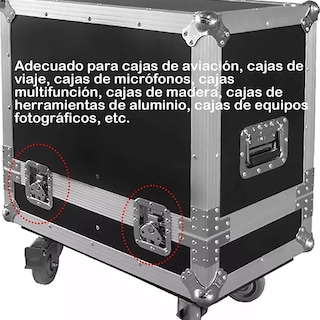 Foto 3 | 8 Piezas Broches Mediano Cromado Para Fabricar Flight Case Eo Safe Imports Esi-16130-1 Plata
