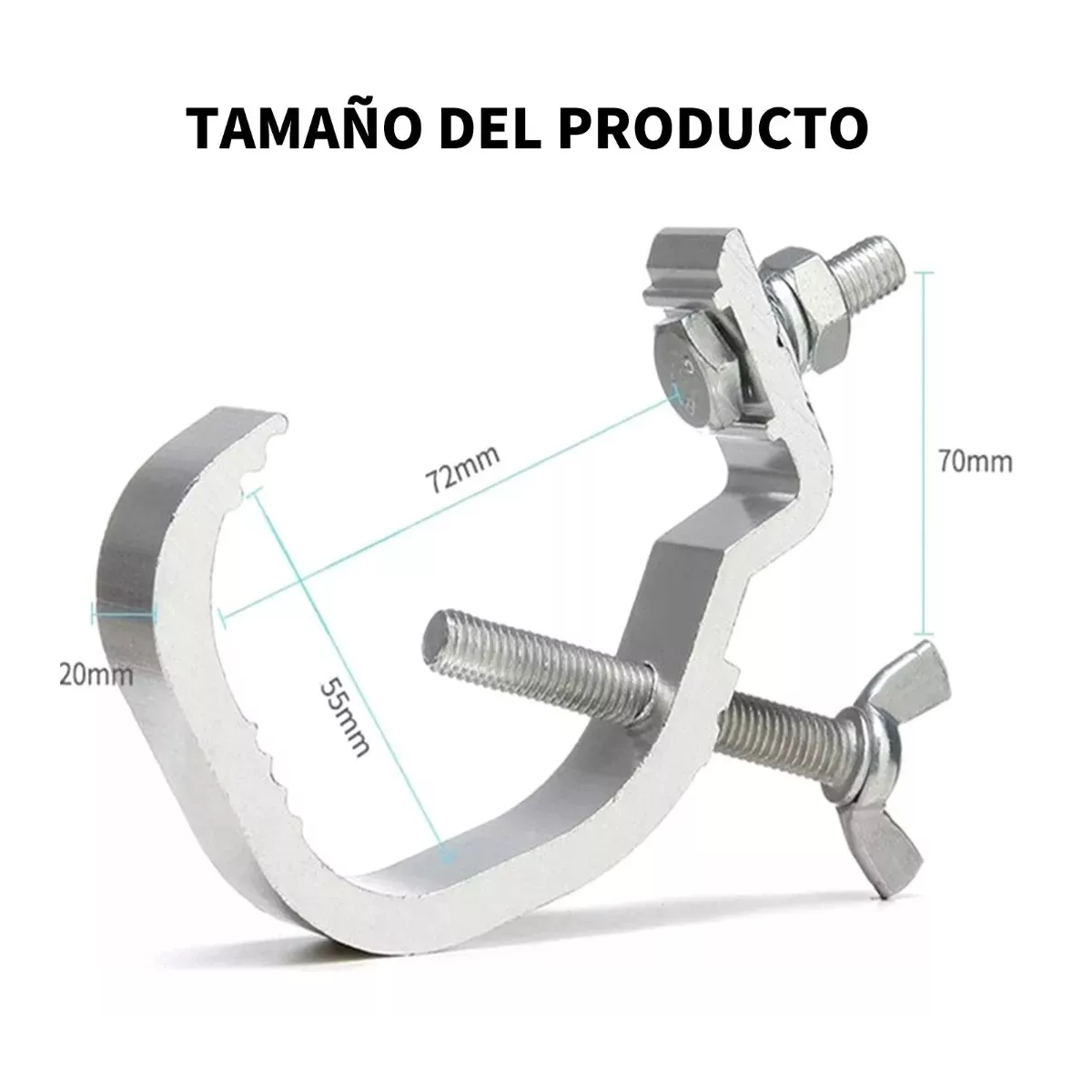 Foto 3 pulgar | Set de 10 Soportes de Aluminio para Luces de Escenario Eo Safe Imports Plateado