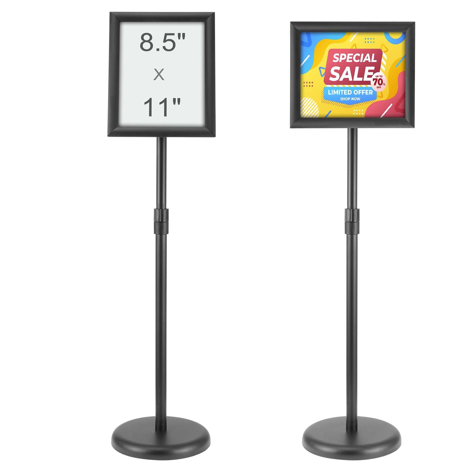 Foto 2 pulgar | Soporte Para Letreros Con Pedestal Vevor, 8,5 X 11 Pulgadas, Ajustable, Negro - Venta Internacional.
