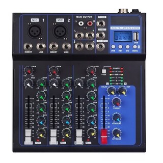 Foto 1 | Mezcladora 4 Canales Pasiva Reproductor Bluetooth USB Eo Safe Imports Esi-10401 Negro