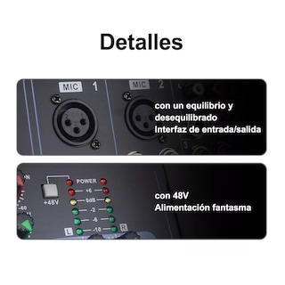 Foto 3 | Mezcladora 4 Canales Pasiva Reproductor Bluetooth USB Eo Safe Imports Esi-10401 Negro