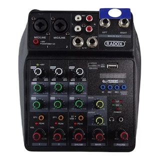 Foto 2 | Mezcladora de Audio Radox Bluetooth 4 Canales