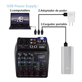 Foto 4 | Mezcladora de Audio Radox Bluetooth 4 Canales