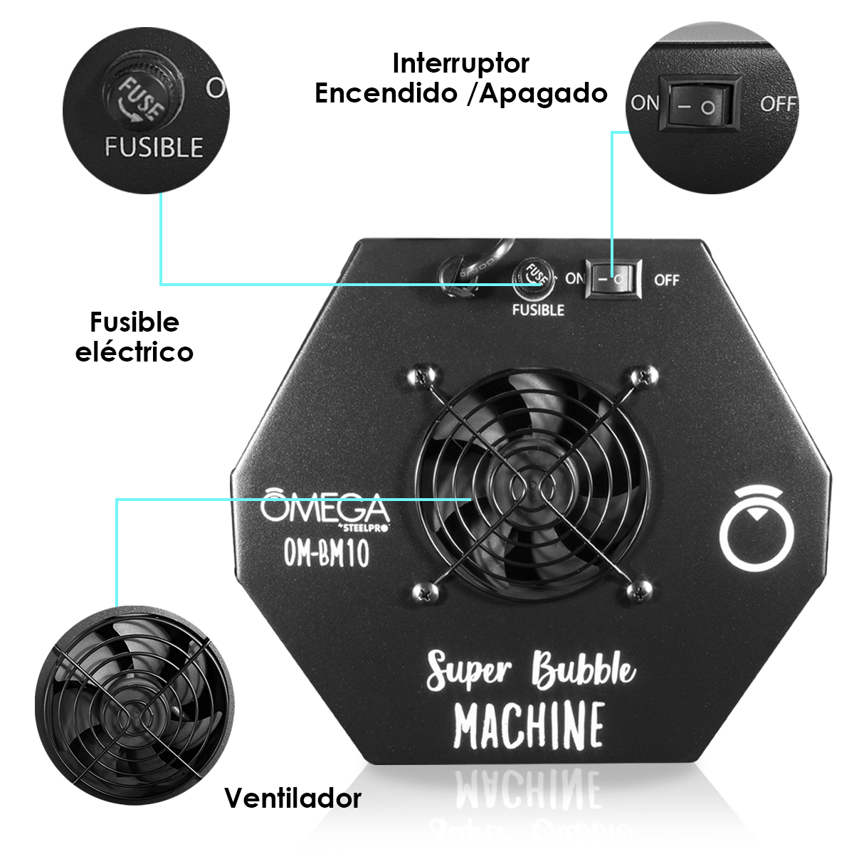 Foto 5 | Maquina De Burbuja Eventos Dj Bubble Machine - Steelpro