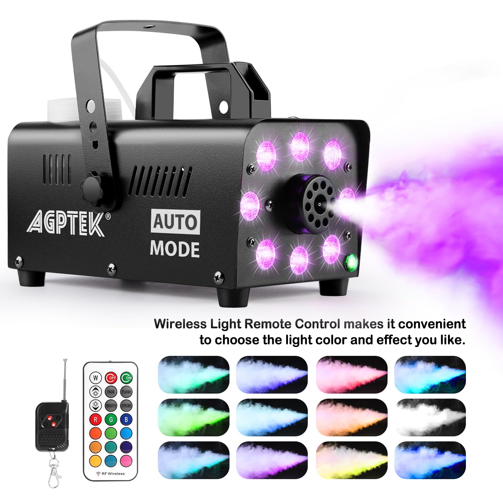 Foto 3 pulgar | Máquina De Humo Agptek 500w 2000cfm Con 13 Luces Led - Venta Internacional.