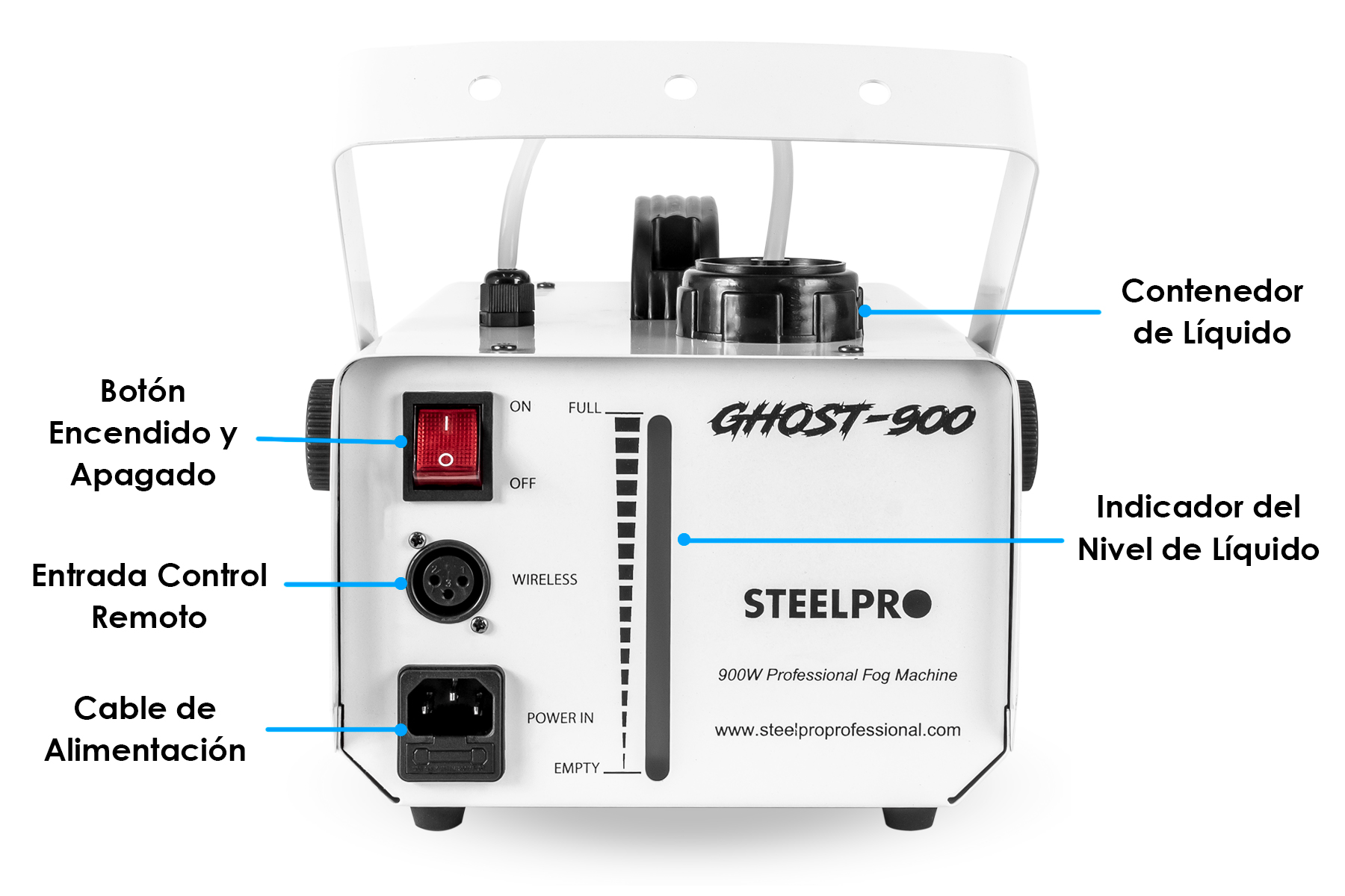 Foto 3 | Cámara de Humo Steelpro 900w Blanco