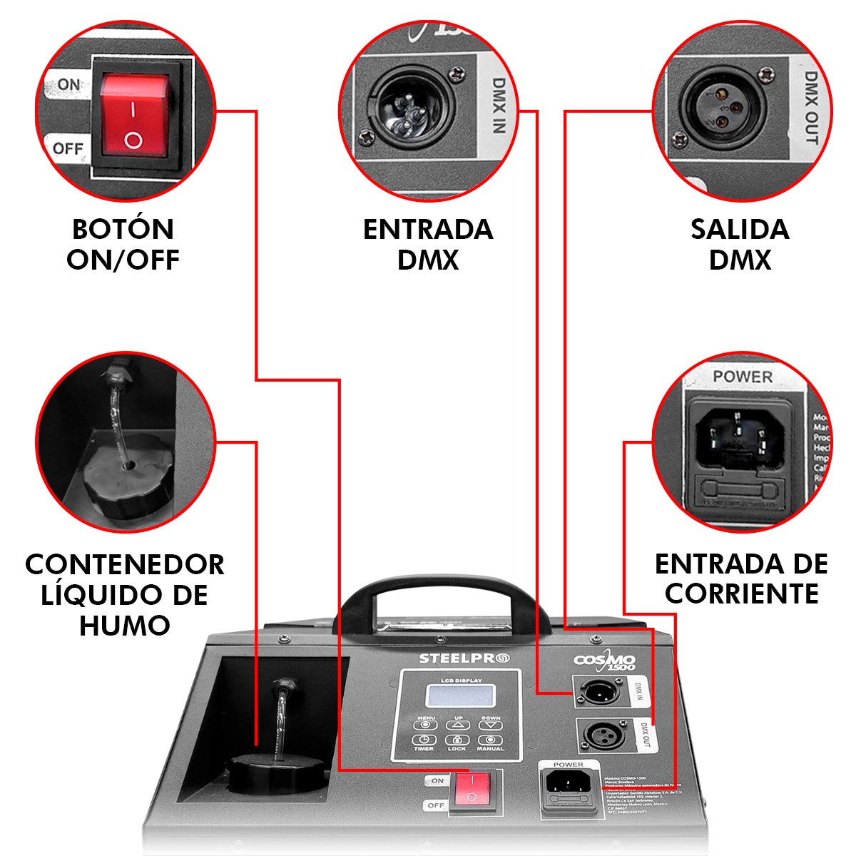Foto 5 pulgar | Máquina de Niebla Baja Steelpro de Agua Escenarios/DJ