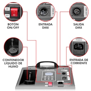 Foto 4 | Máquina de Niebla Baja Steelpro de Agua Escenarios/DJ