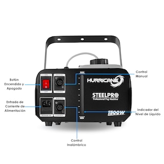 Foto 3 | Máquina de Humo Steelpro Hurricane 1500w Control Inalámbrico