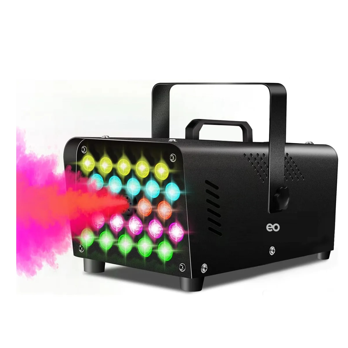 Máquina De Humo  Con 24 Luces Led Coloridas Y 4 Efectos Estroboscópicos Eo Safe Imports Esi-20201 Negro