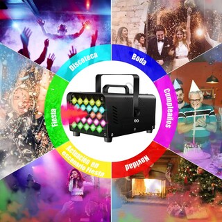 Foto 3 | Máquina De Humo Con 24 Luces Led Coloridas Y 4 Efectos Estroboscópicos Eo Safe Imports Esi-20201 Negro