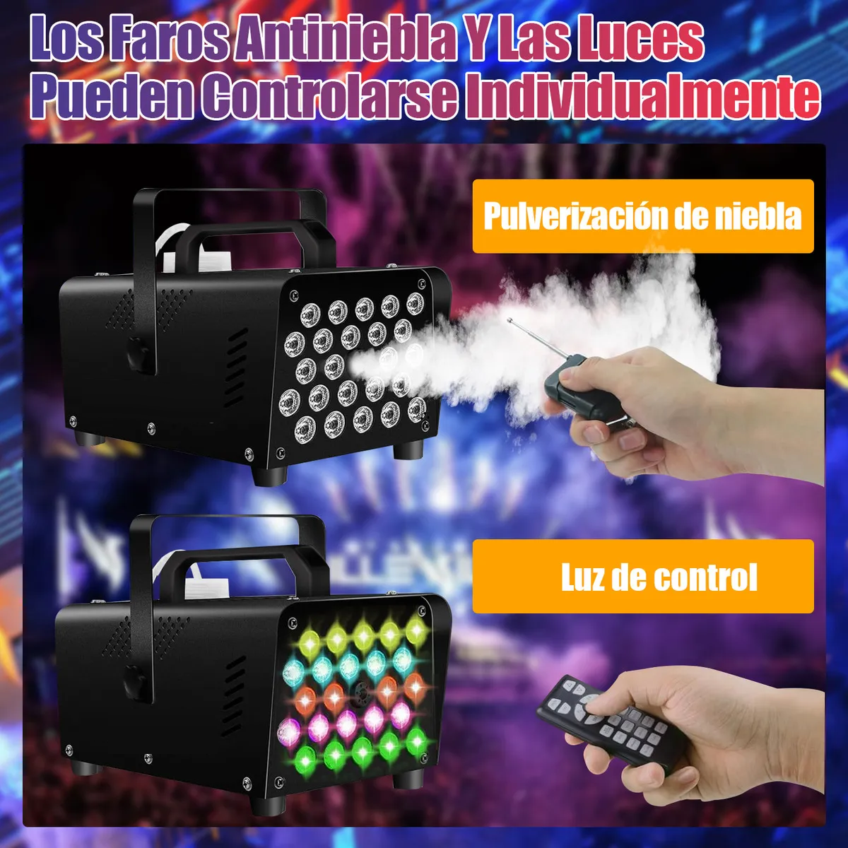 Foto 5 pulgar | Máquina De Humo  Con 24 Luces Led Coloridas Y 4 Efectos Estroboscópicos Eo Safe Imports Esi-20201 Negro