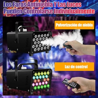 Foto 4 | Máquina De Humo Con 24 Luces Led Coloridas Y 4 Efectos Estroboscópicos Eo Safe Imports Esi-20201 Negro