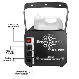 Foto 3 | Maquina De Nieve Artificial 1500w,cntrl Inalámbrico,steelpro