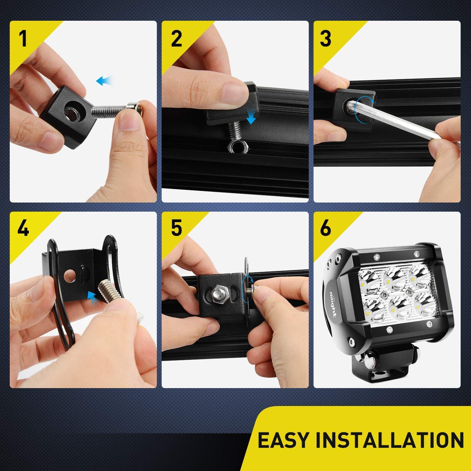 Foto 3 | Base De Montaje: Soporte Deslizante Para Barra De Luz Led Nilight - Venta Internacional.