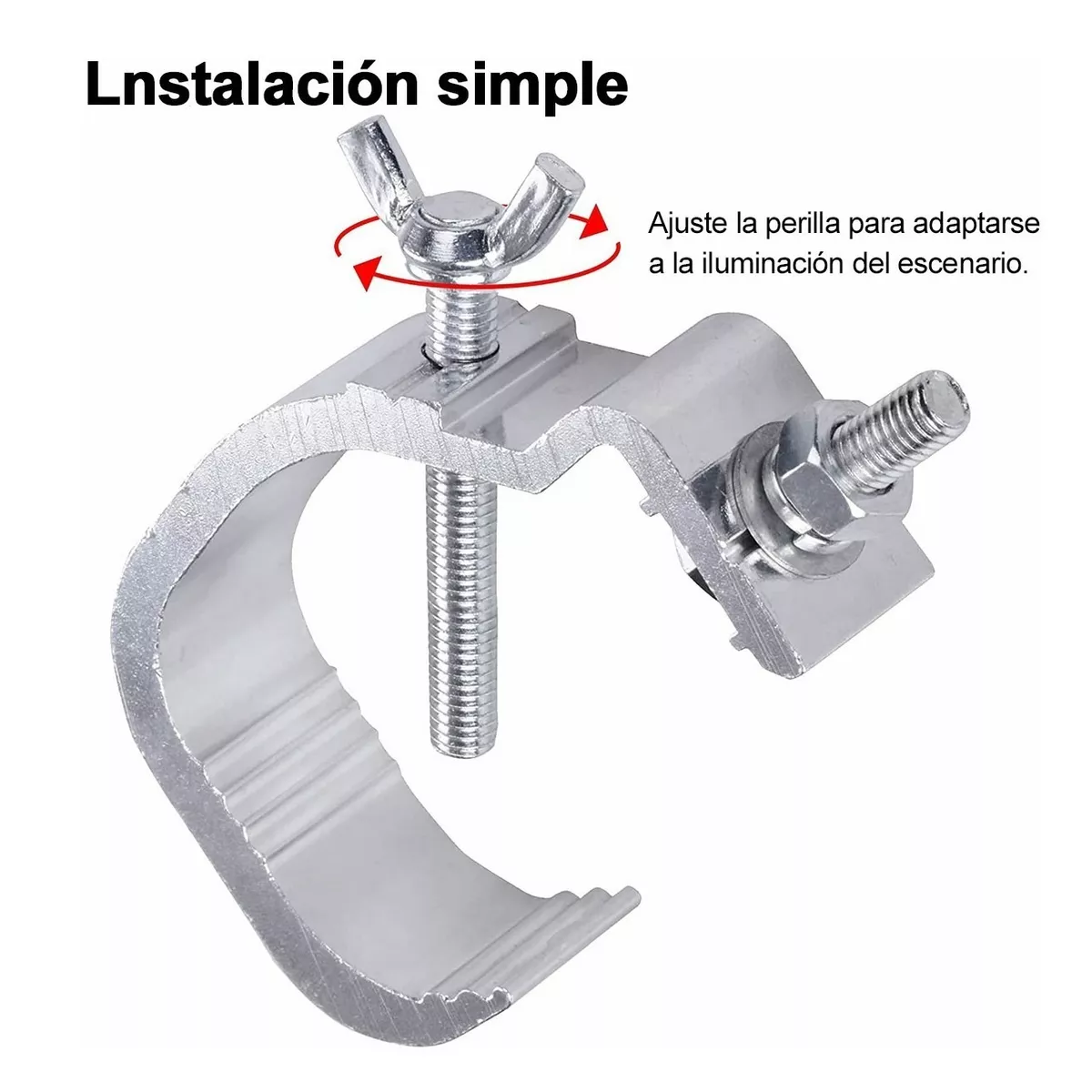 Foto 5 pulgar | Kit de Gancho Eo Safe Imports Esi-7503 para Luces de Escenario 4 Piezas Plata