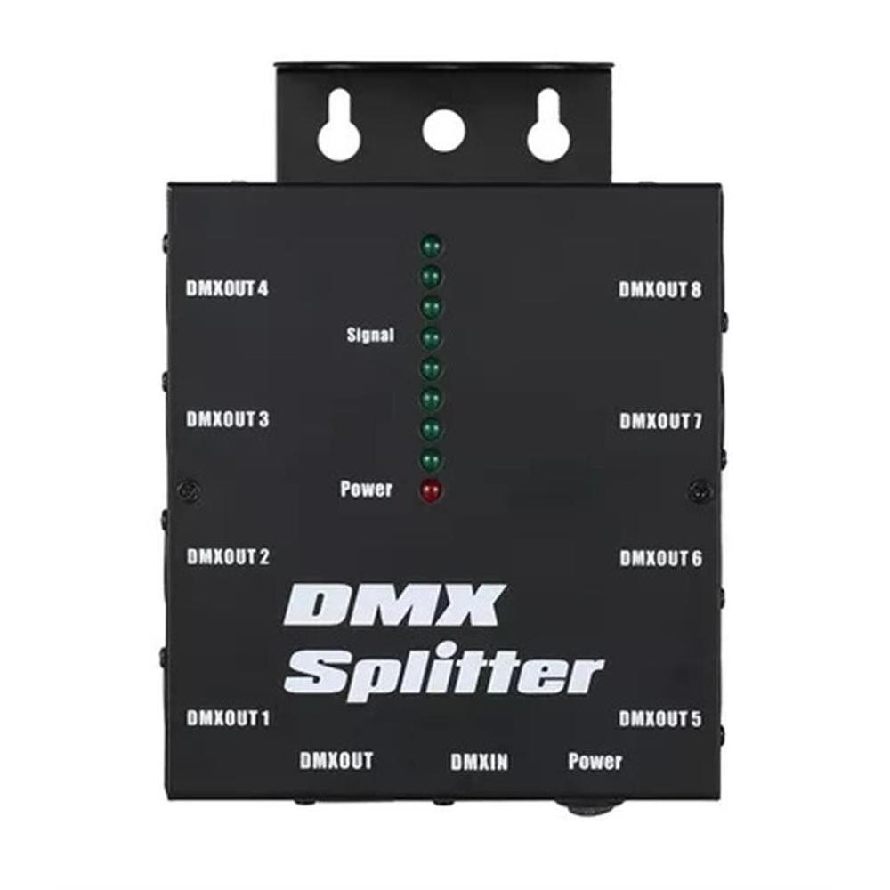 Splitter Amplificador Distribuidor Dmx Para Truss 1 Entrada 8 Salidas