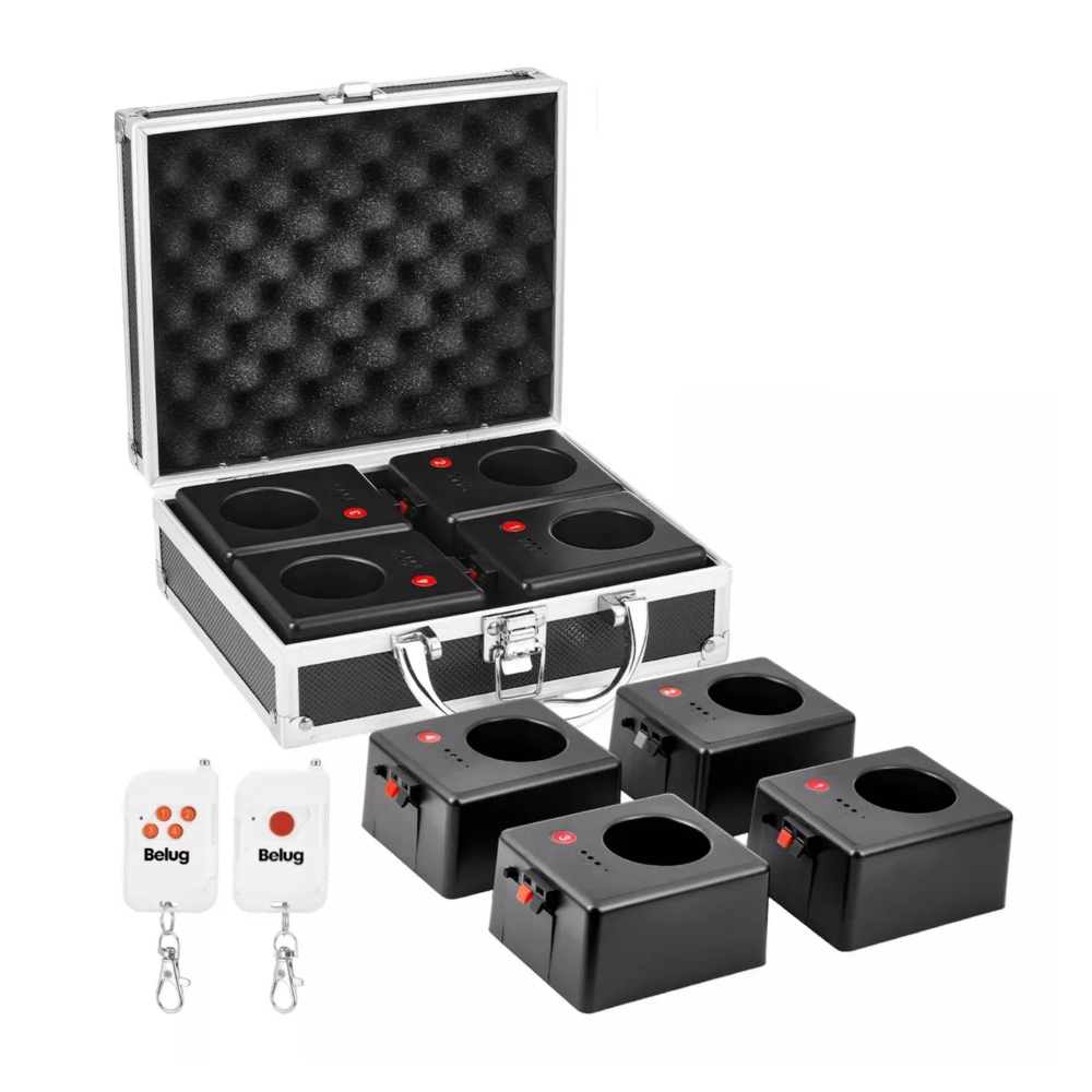 Detonadores Pirotecnia Fría Chisperos Inalámbrico 4pzs Negro Belug