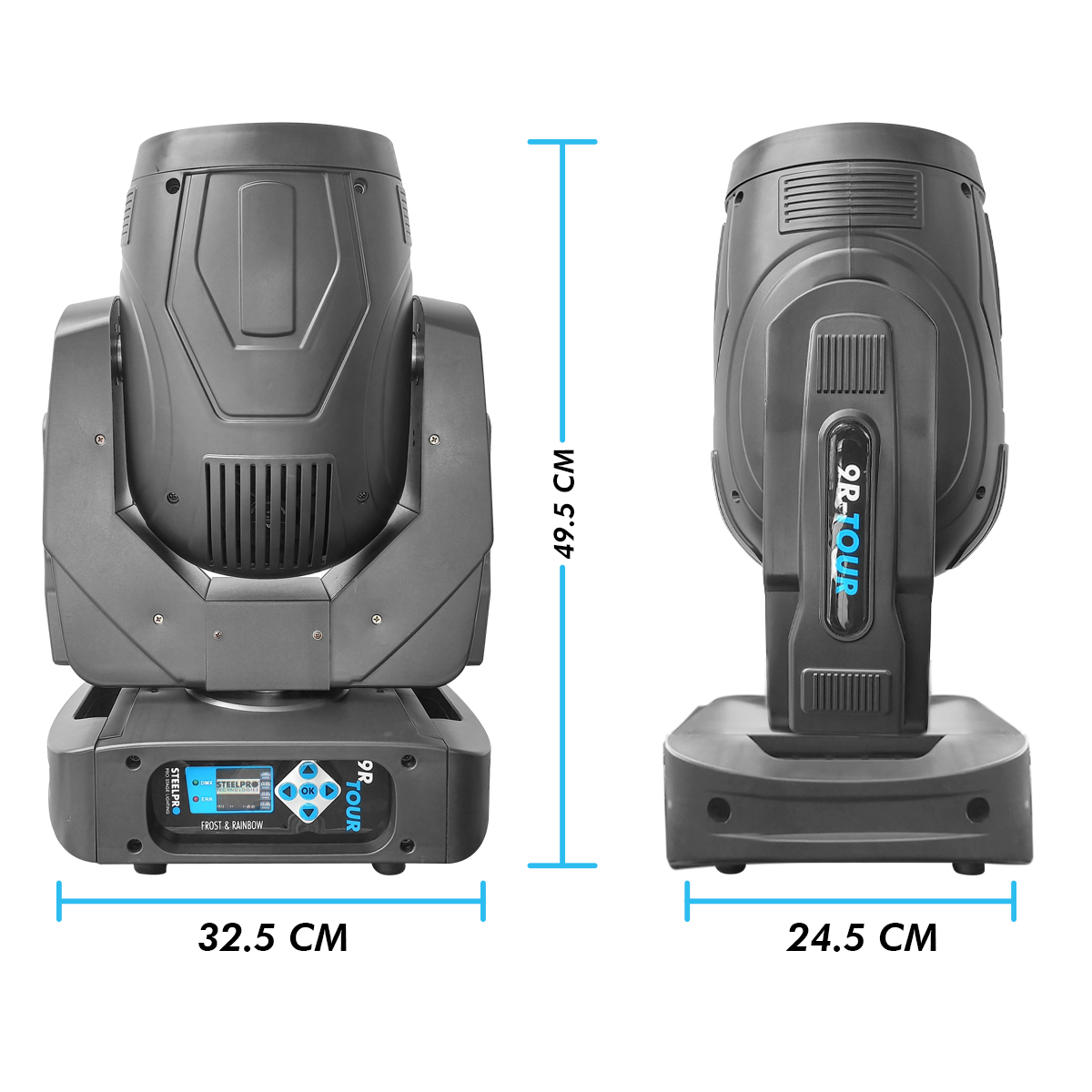 Foto 6 pulgar | Case 2 Cabezas Moviles Beam 9r Efecto Arcoiris/agua Steelpro Con 4 Pro Clamps