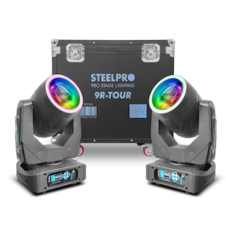 Foto 6 | Case 2 Cabezas Moviles Beam 9r Efecto Arcoiris/agua Steelpro Con 4 Pro Clamps