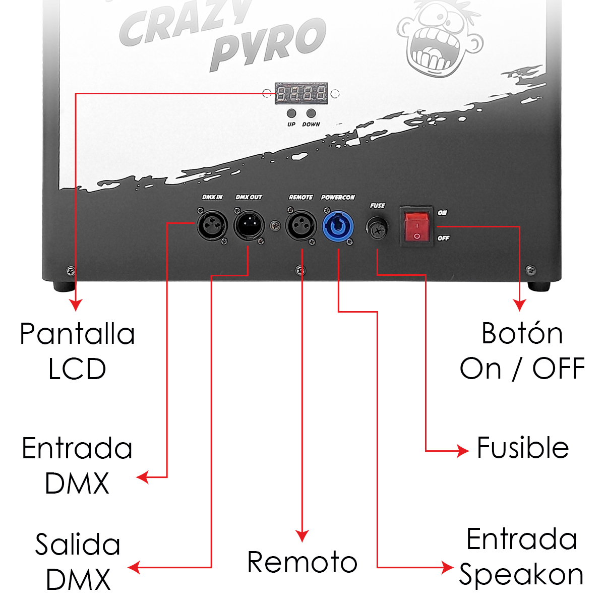 Foto 4 pulgar | Maquina De Fuego Profesional Crazy Pyro Dmx Steelpro