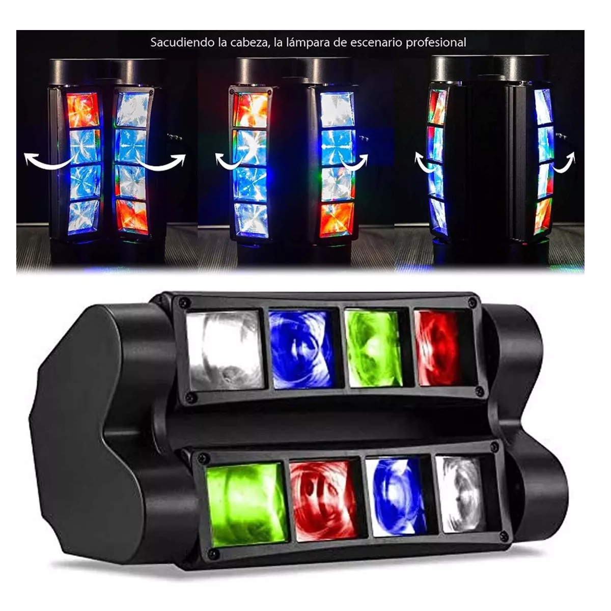 Foto 4 pulgar | Mini Spider Rgbw Efectos Luz Led Láser Eo Safe Imports Esi-6412 color Negro