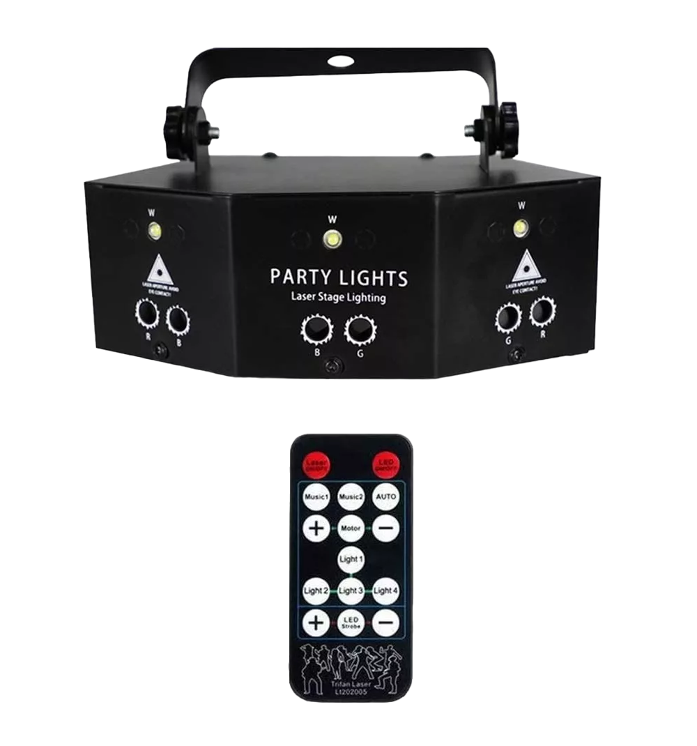 Foto 2 pulgar | Proyector Láser Nayumi con Luces RGB Disco Dj Estroboscópico Escenario Negro