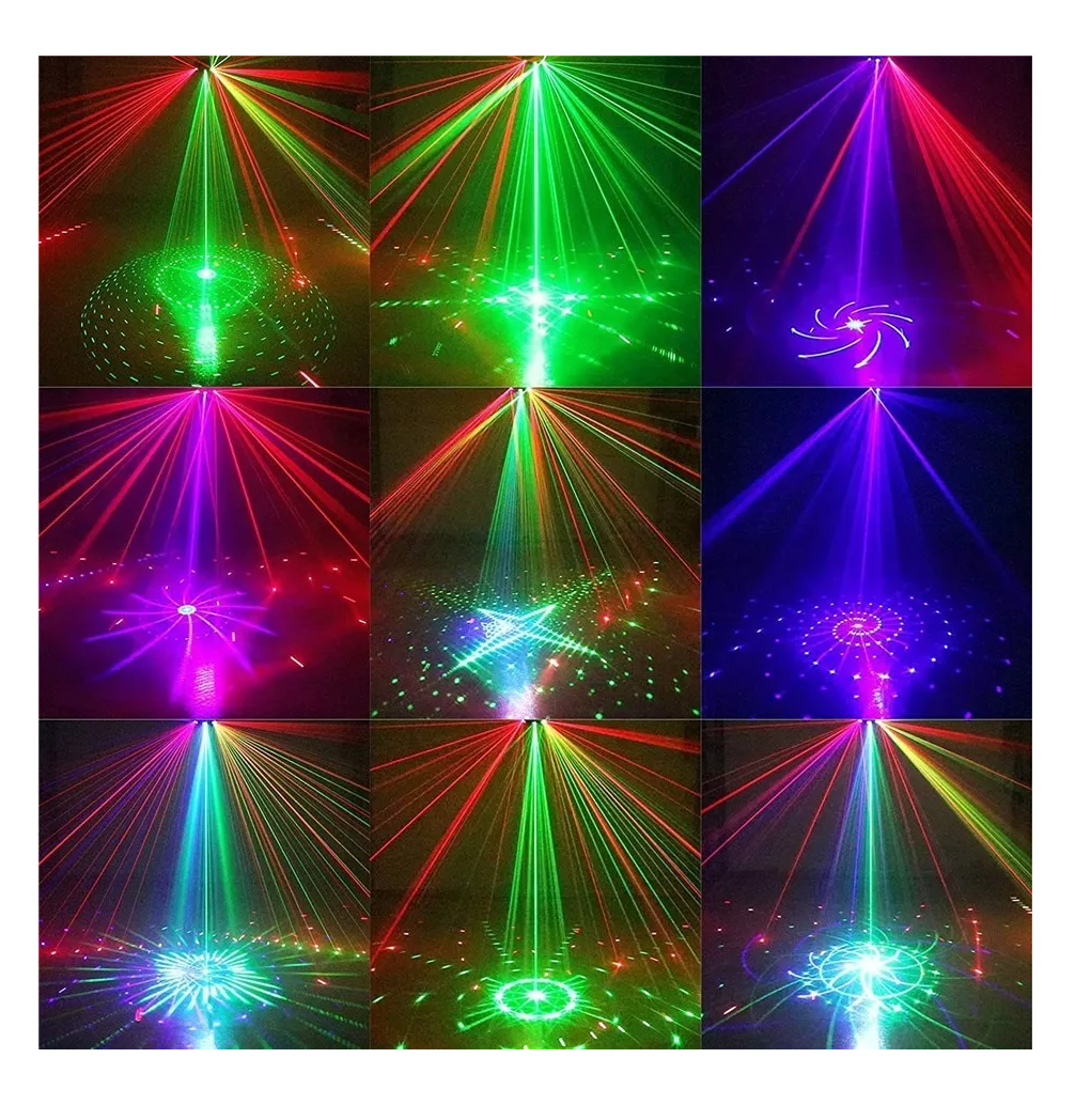 Foto 4 pulgar | Proyector Láser Nayumi con Luces RGB Disco Dj Estroboscópico Escenario Negro
