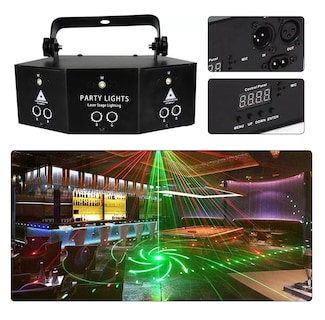 Foto 6 | Proyector Láser Nayumi con Luces RGB Disco Dj Estroboscópico Escenario Negro