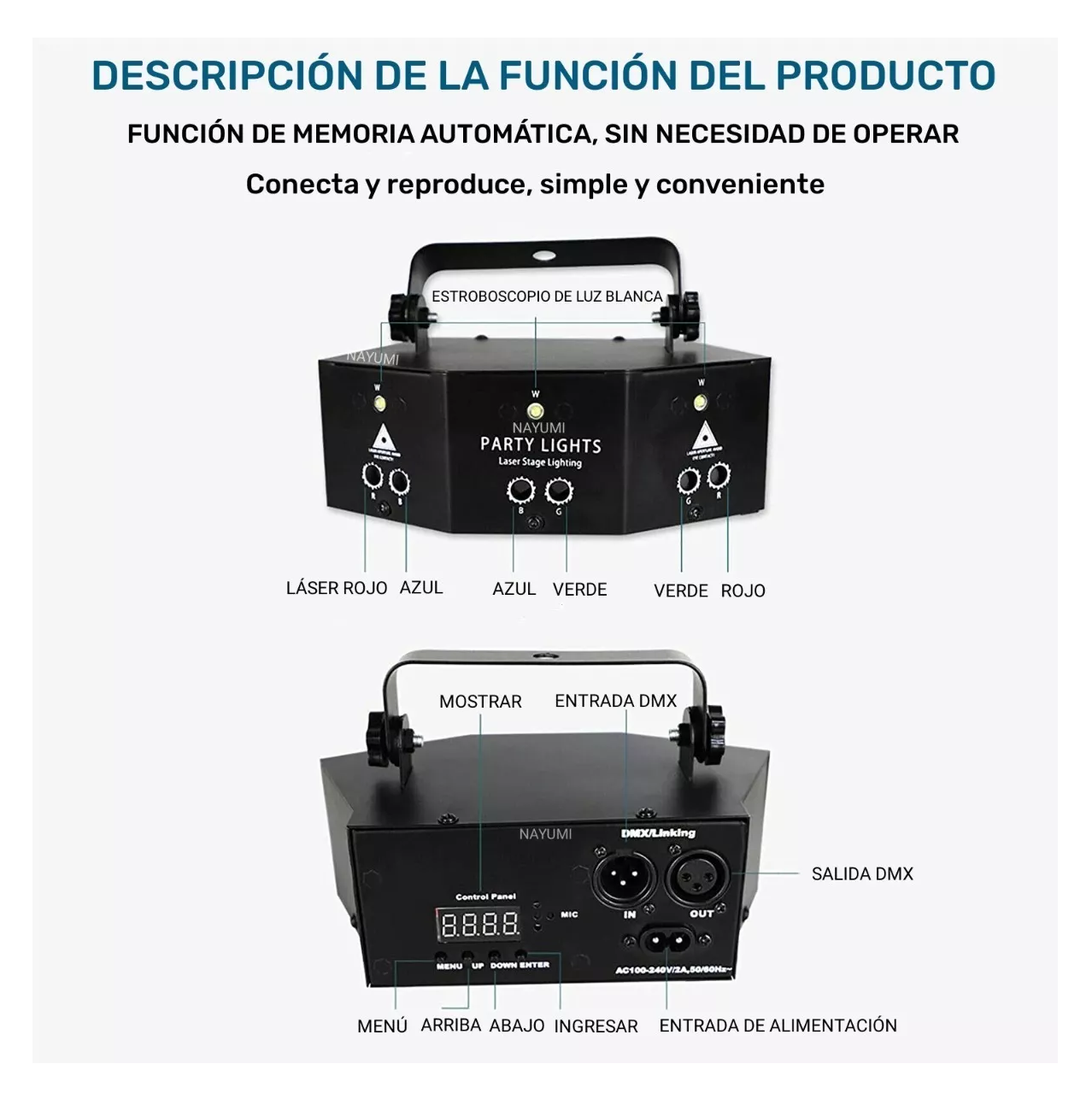 Foto 6 pulgar | Proyector de Láser Nayumi Negro