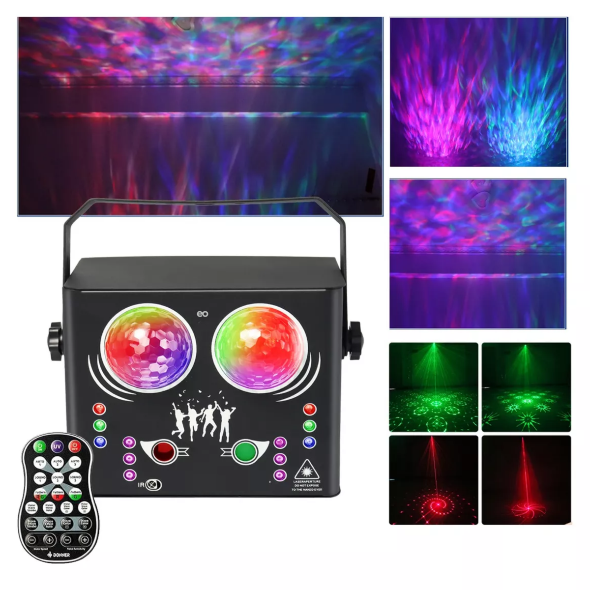 Foto 3 pulgar | Language Luz Laser Dj Para Escenario Disco Con Control Remoto Eo Safe Imports Esi-10402-1 Negro
