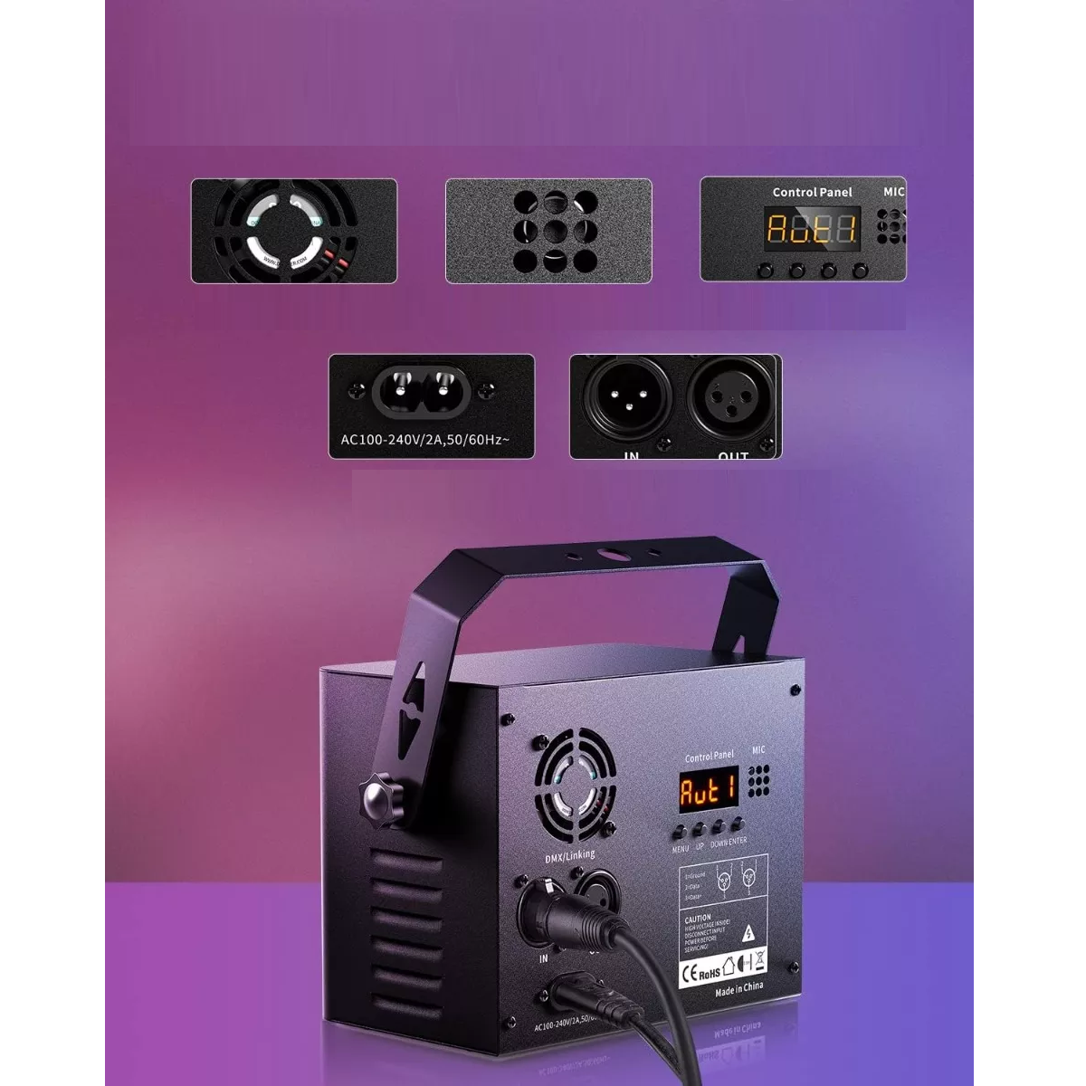 Foto 4 pulgar | Language Luz Laser Dj Para Escenario Disco Con Control Remoto Eo Safe Imports Esi-10402-1 Negro