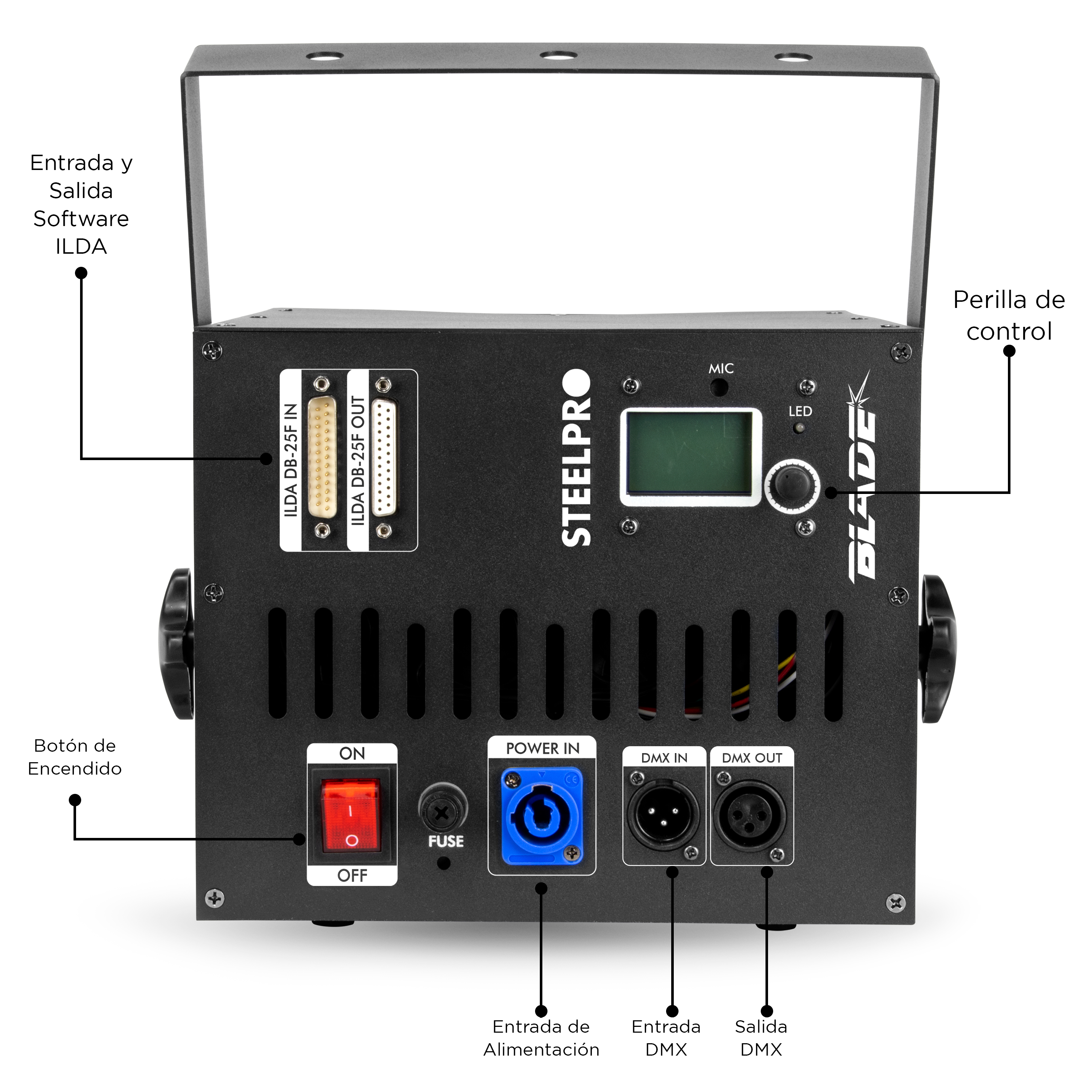 Foto 5 pulgar | Laser Profesional Rgb Dmx-512 Luces Dj 3w - Blade Steelpro