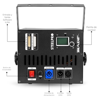 Foto 4 | Laser Profesional Rgb Dmx-512 Luces Dj 3w - Blade Steelpro
