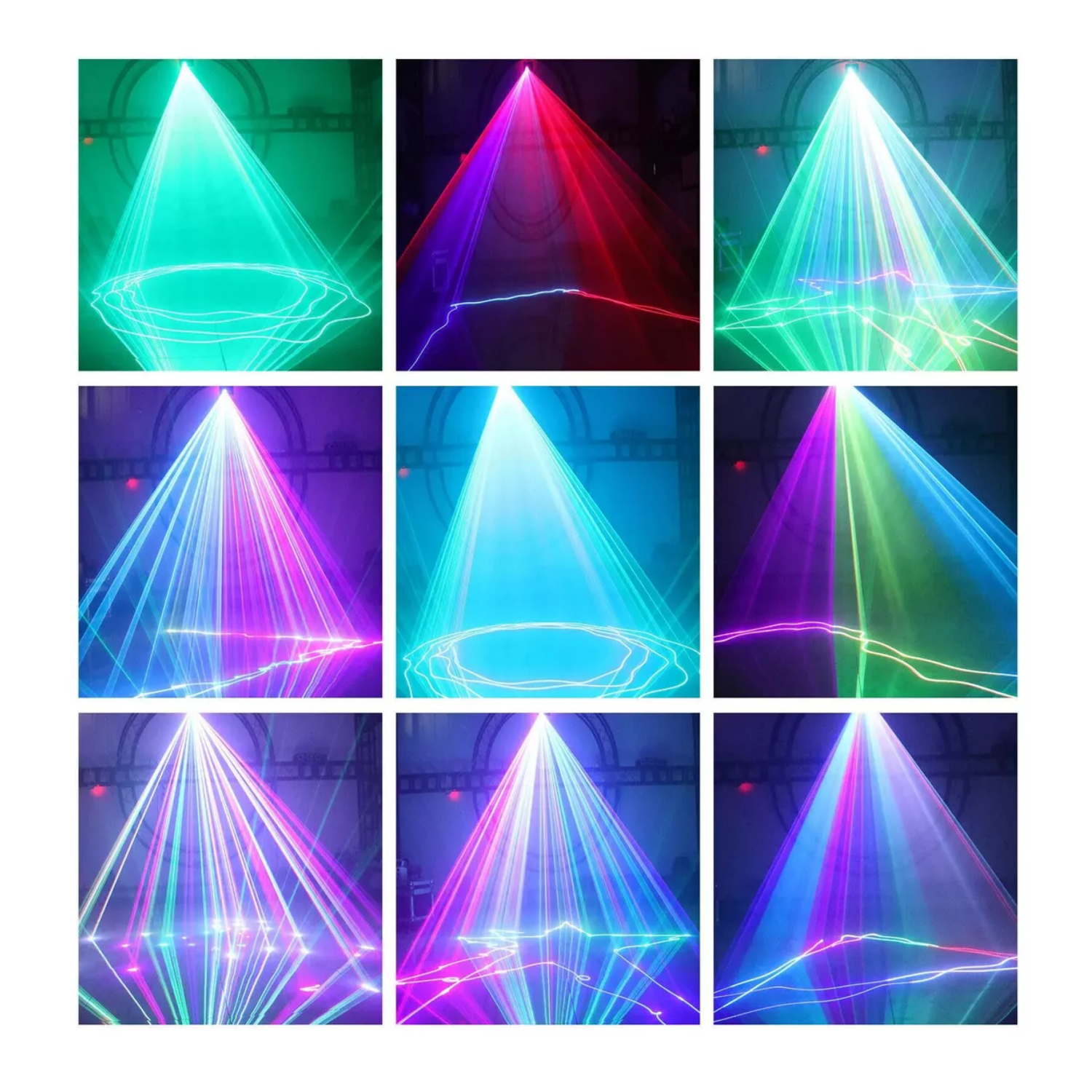 Foto 5 pulgar | Proyector Rayo Láser Belug Rgb Dmx Potente 500mw Par Luces Para Dj, Negro