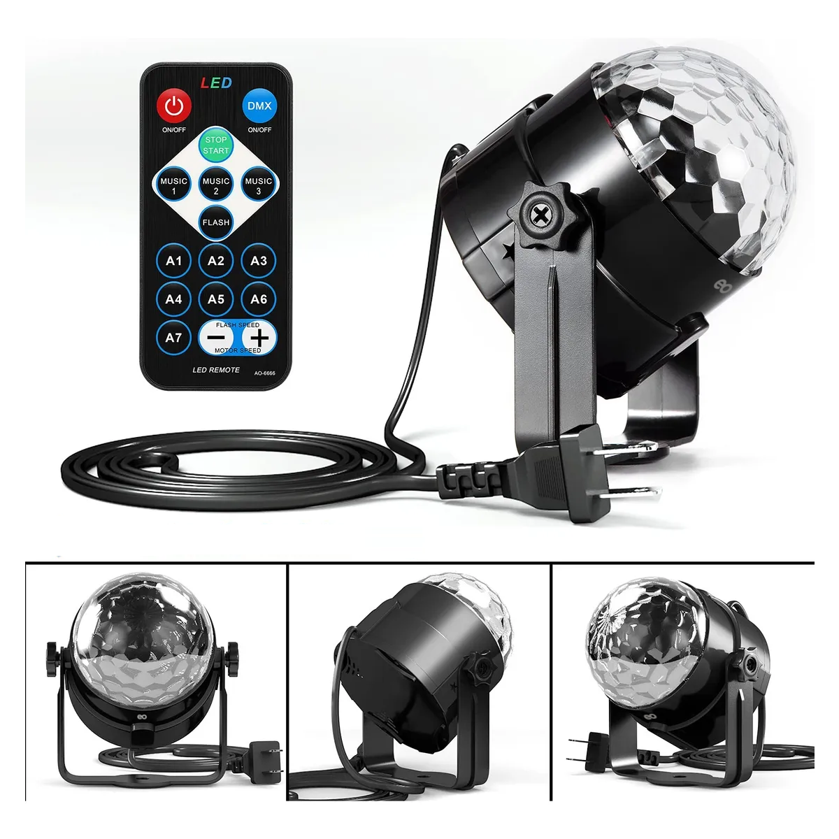 Foto 3 pulgar | Proyector Láser Fiesta Dj Fiesta Escenario Iluminación 2pzs Eo Safe Imports Esi-19314 Negro