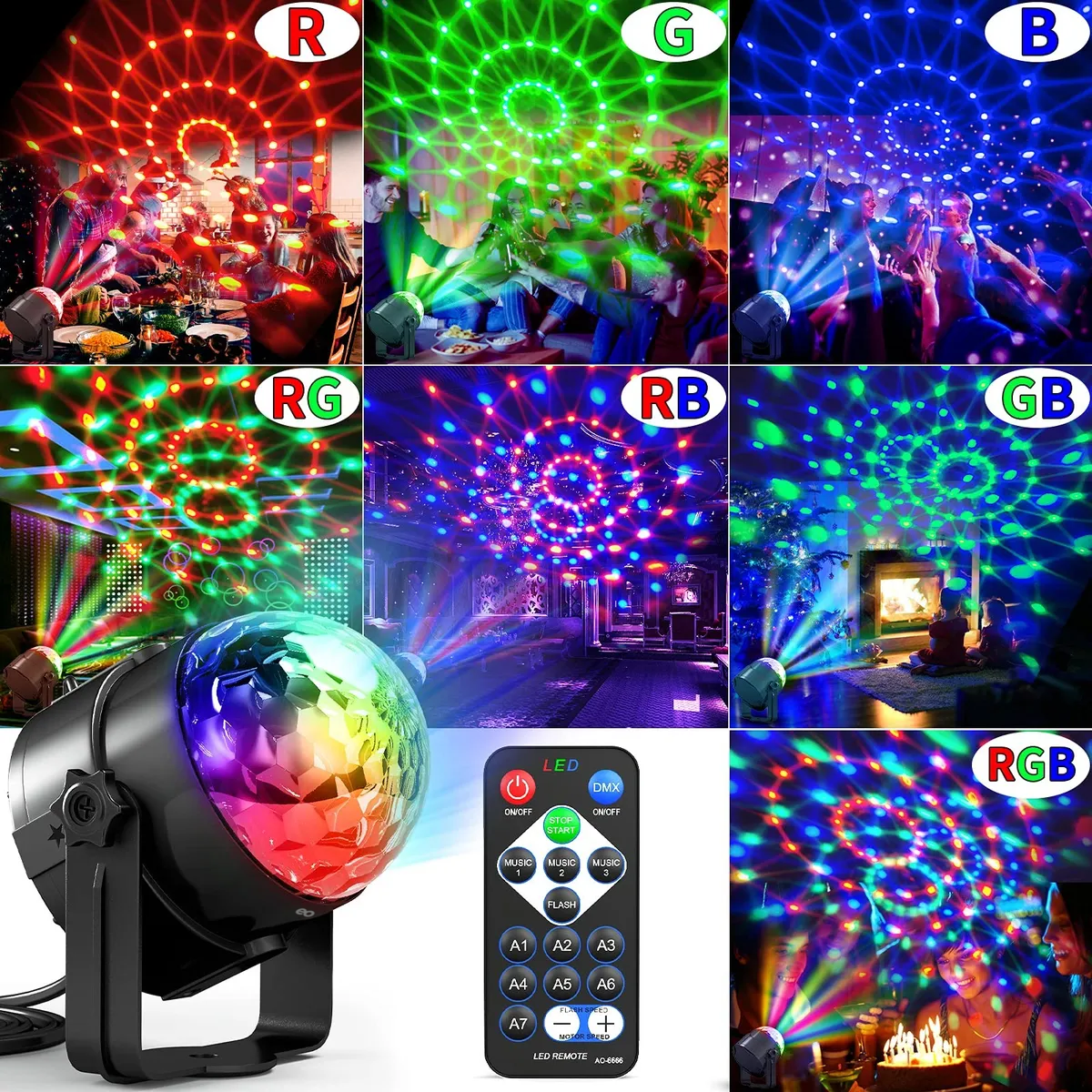 Foto 4 pulgar | Proyector Láser Fiesta Dj Fiesta Escenario Iluminación 2pzs Eo Safe Imports Esi-19314 Negro